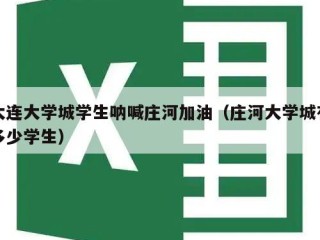 大连大学城学生呐喊庄河加油（庄河大学城有多少学生）