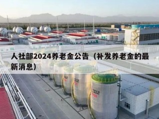 人社部2024养老金公告（补发养老金的最新消息）